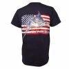 Calcutta Men's American Flag Marlin T-shirt Apparel