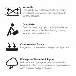 Calcutta Keeper Dry Waterproof Wheeled Duffel 82 14 Calcutta Keeper Dry Waterproof Wheeled Duffel 82