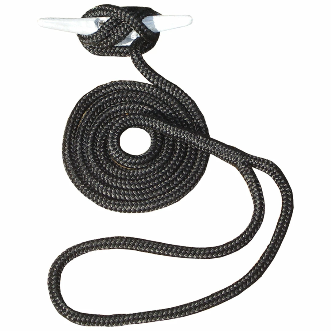 Invincible Marine Dock Line - 1/2" Hand Spliced Double Braid Black (Multiple Lengths) 1 Invincible Marine Dock Line - 1/2" Hand Spliced Double Braid Black (Multiple Lengths)