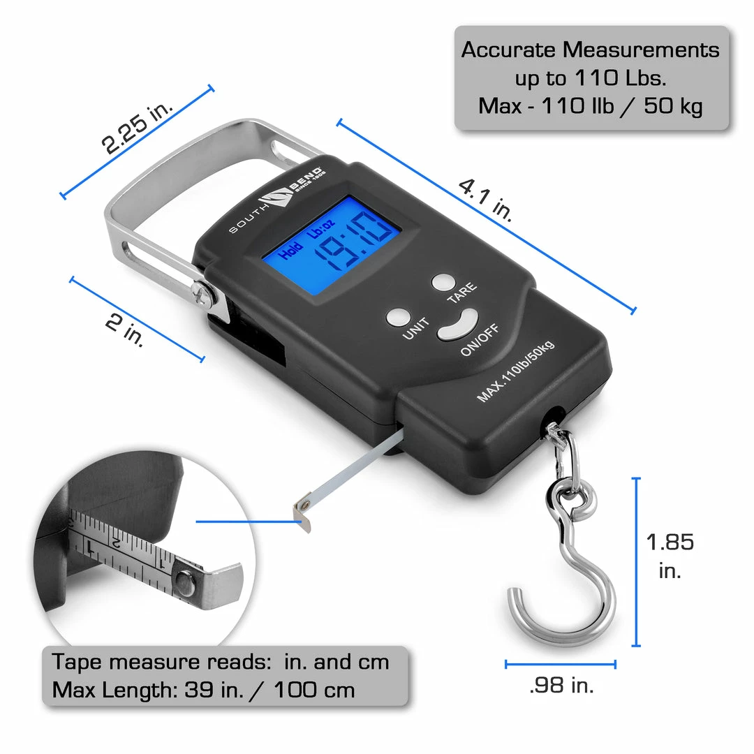 South Bend Electronic Hanging Scale Fishing Gear 8 South Bend Electronic Hanging Scale Fishing Gear