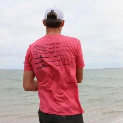 Calcutta Men's Fishing Rod Flag T-Shirt Apparel 6 Calcutta Men's Fishing Rod Flag T-Shirt Apparel