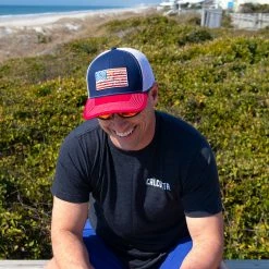 Calcutta Embossed American Flag Hat