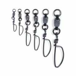 Krok Fishing Gear Stainless Steel Dual Rotation Ball Bearing Snap Swivels 2 Pack