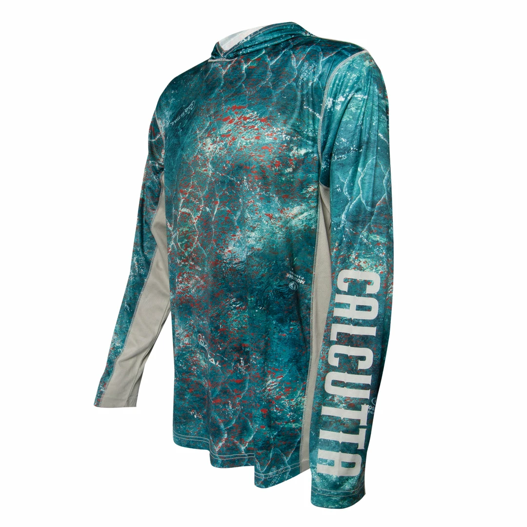 Calcutta Apparel Men's Long Sleeve Performance Hoodie - Mossy Oak® King Fisher 3 Calcutta Apparel Men's Long Sleeve Performance Hoodie - Mossy Oak® King Fisher